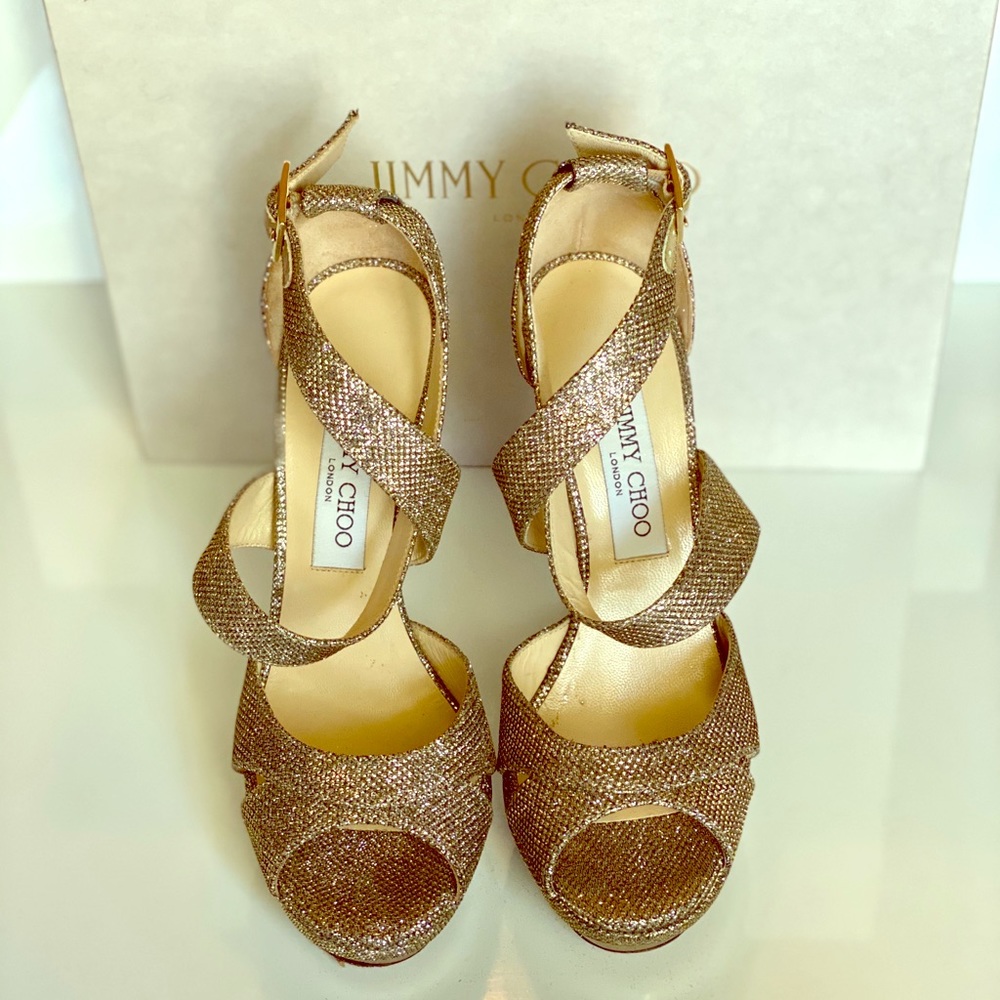 Jimmy Choo - light bronze antique Kayak Sandal